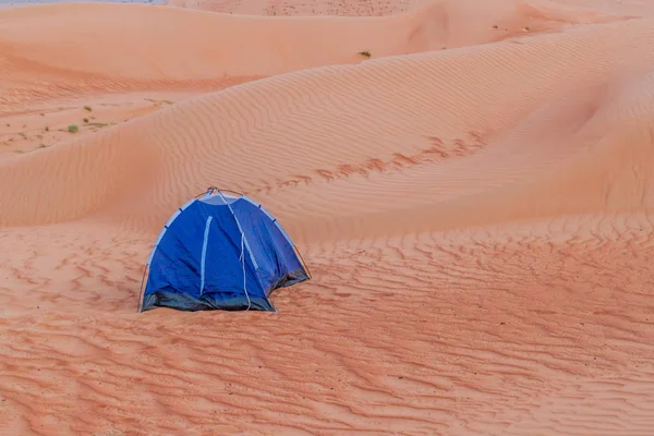 Палатка Песчаных Дюнах Шаркии Вахиба Оман — стоковое фото