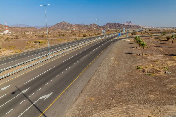 Vista Una Autopista Cerca Bahla Omán — Foto de Stock