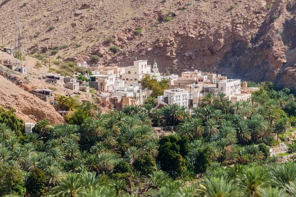 Piccolo Villaggio Nella Valle Del Wadi Tiwi Oman — Foto Stock