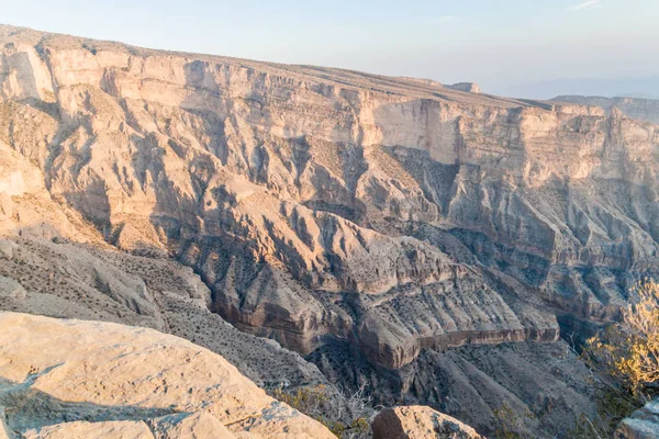 Wadi Ghul Canyon Hajar Bergen Oman — Stockfoto