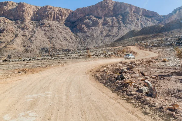 Droga Nieutwardzona Górach Hajar Oman — Zdjęcie stockowe