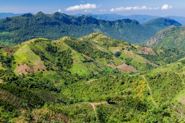 Kalaw kasabası yakınındaki dağlar, Myanmar