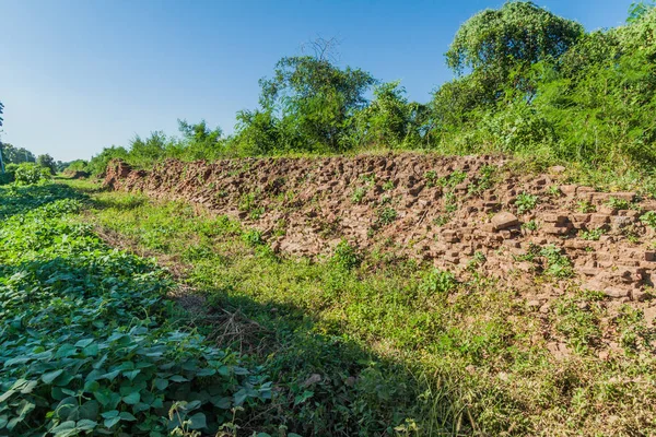 Остатки Стены Древнего Города Инва Ава Возле Мандалая Мьянма — стоковое фото