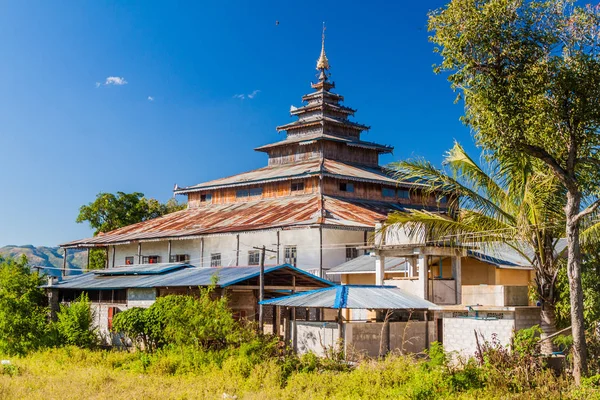 Boeddhistisch Klooster Buurt Van Inle Lake Myanmar — Stockfoto
