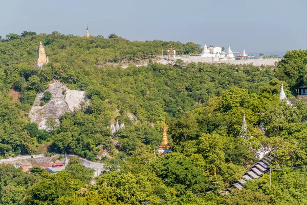 Stupas Colina Sagaing Cerca Mandalay Myanmar — Foto de Stock