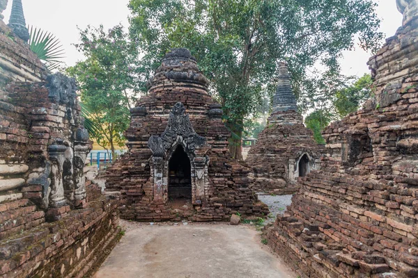 Starożytna Cegła Stup Dzielnicy Myauk Myo Hsipaw Myanmar — Zdjęcie stockowe