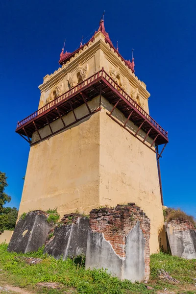 Torre Guardia Nell Antica Città Inwa Ava Vicino Mandalay Myanmar — Foto Stock