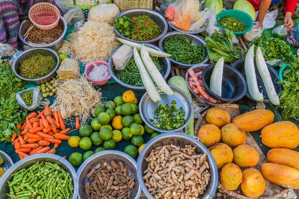 Groentemarkt Mandalay Myanmar — Stockfoto
