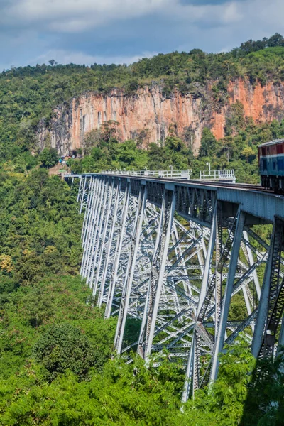 Gokteik Gok Teik Viadukten Järnvägen Mandalay Hsipaw Myanmar — Stockfoto