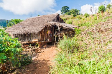 Hsipaw yakınlarındaki küçük bir köy, Myanmar