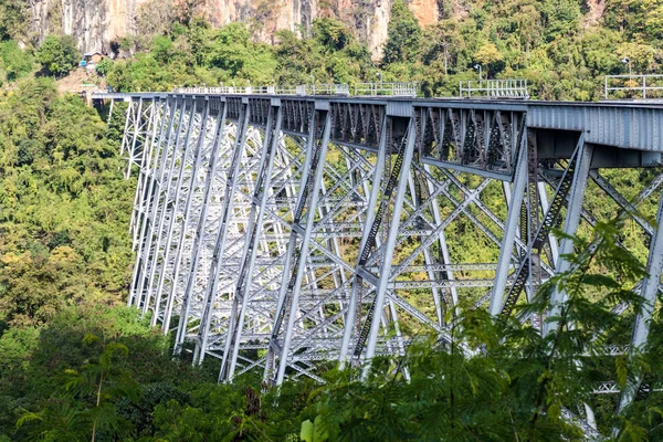 Gokteik Goteik Eller Gok Teik Viadukten Järnvägslinjen Mandalay Hsipaw Myanmar — Stockfoto