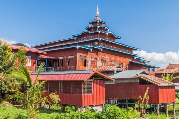Boeddhistisch Klooster Inle Lake Myanmar — Stockfoto