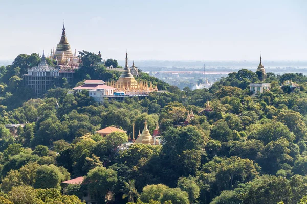 Tempels Sagaing Hill Buurt Van Mandalay Myanmar — Stockfoto