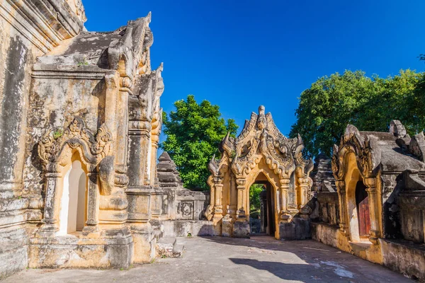 Mosteiro Maha Aungmye Bonzan Antiga Cidade Inwa Ava Perto Mandalay — Fotografia de Stock