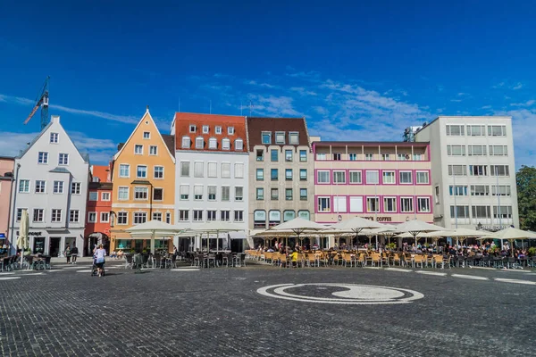 Agosto Alemania Septiembre 2016 Vista Rathausplatz Plaza Del Ayuntamiento Augsburgo —  Fotos de Stock