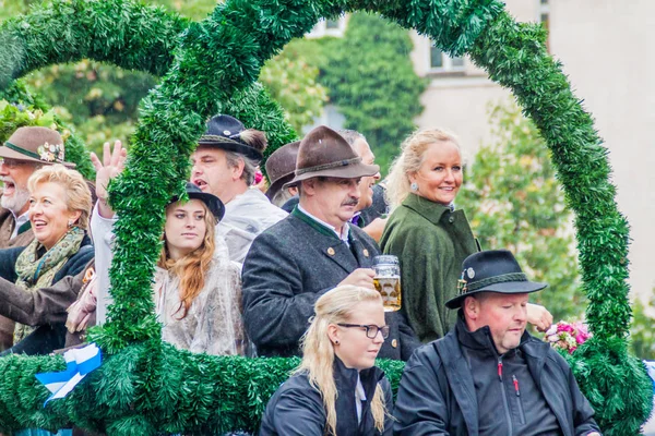 Monaco Germania Settembre 2016 Partecipanti Alla Parata Annuale Apertura Dell — Foto Stock