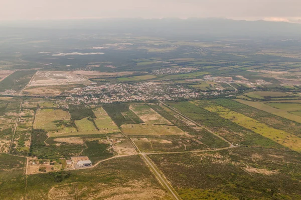 Letecký Pohled Krajinu Nedaleko Monterrey Mexiko — Stock fotografie