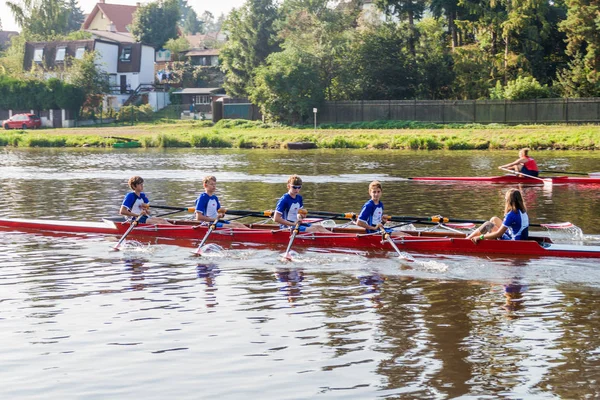 Brandys Nad Labem Czechia Septiembre 2016 Carrera Remo Juvenil Río —  Fotos de Stock