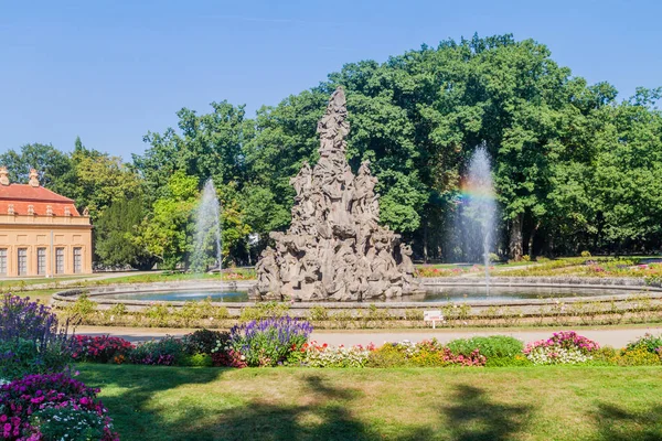 Fountain Palace Garden Schlossgarten Erlangen Germany — Stock Photo, Image