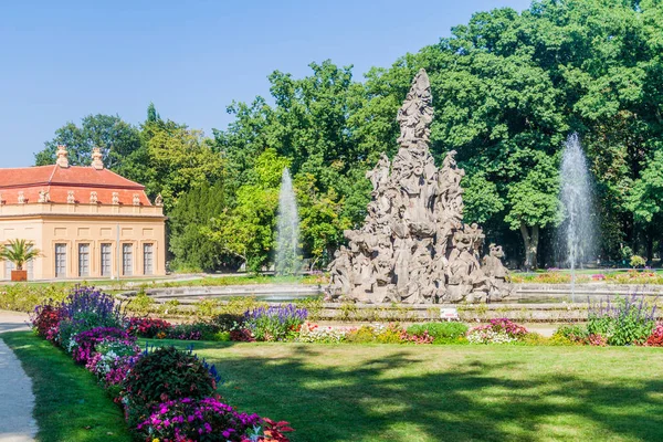 Fontana Giardino Del Palazzo Schlossgarten Erlangen Germania — Foto Stock