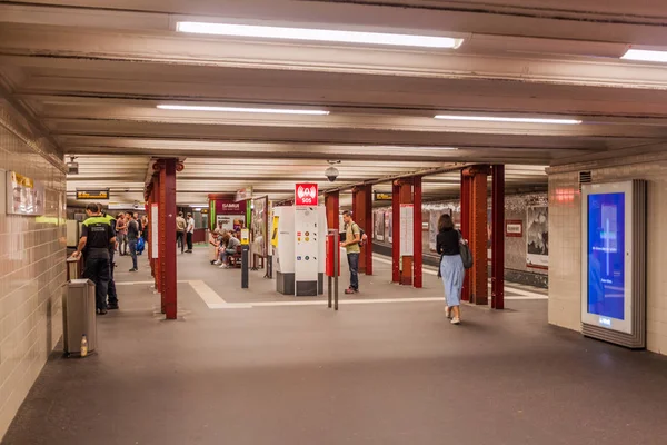 Berlim Alemanha Julho 2017 Vista Estação Metro Alexanderplatz — Fotografia de Stock