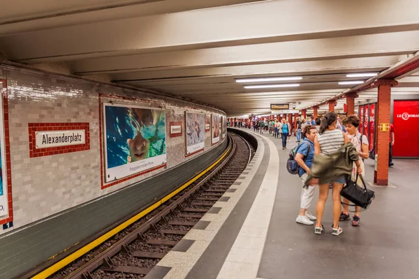 Berlim Alemanha Julho 2017 Vista Estação Metro Alexanderplatz — Fotografia de Stock