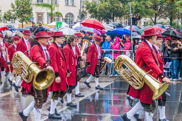 Munich Alemania Septiembre 2016 Banda Música Desfile Anual Apertura Del — Foto de Stock