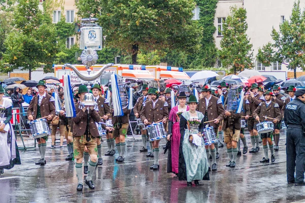 Monaco Germania Settembre 2016 Banda Musicale Alla Parata Annuale Apertura — Foto Stock