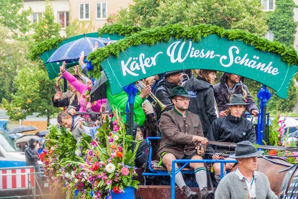 Munich Alemania Septiembre 2016 Participantes Desfile Anual Apertura Del Oktoberfest — Foto de Stock