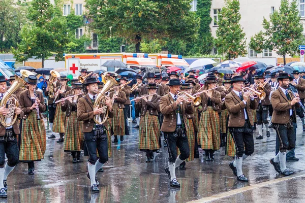 Monaco Germania Settembre 2016 Banda Musicale Alla Parata Annuale Apertura — Foto Stock