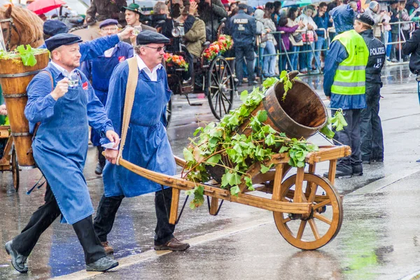 Munich Alemania Septiembre 2016 Participantes Desfile Anual Apertura Del Oktoberfest — Foto de Stock