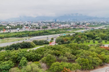 Monterrey, Meksika'nın havadan görünümü