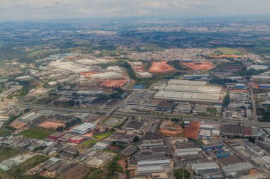 Sao Paulo banliyölerinin havadan görünümü, Brezilya