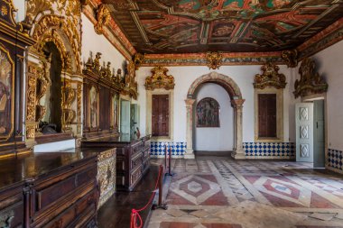 Joao Pessoa, Brezilya - 14 Ekim 2016: Joao Pessoa'daki Sao Francisco manastırının iç kısmı (şimdi Centro Cultural Sao Francisco)