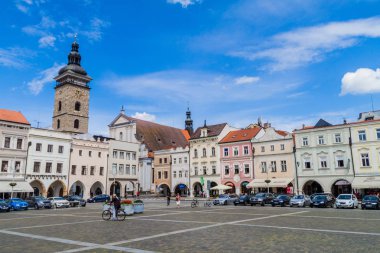 Ceske Budejovice, Çek Cumhuriyeti - 14 Haziran 2016: Premysl Otakar Ii. Ceske Budejovice kare.