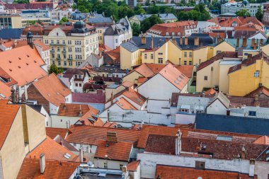 Ceske Budejovice, Çek Cumhuriyeti'nde havadan görünümü