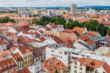 Ceske Budejovice, Çek Cumhuriyeti'nde havadan görünümü