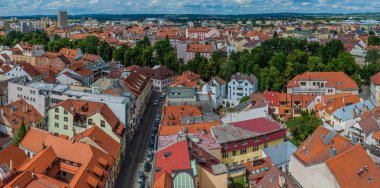 Ceske Budejovice, Çek Cumhuriyeti'nde havadan görünümü