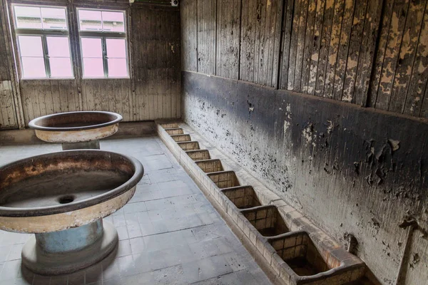 Sachsenhausen Germany August 2017 Bathroom Prisoners Building Sachsenhausen Concentration Camp — Stock Photo, Image