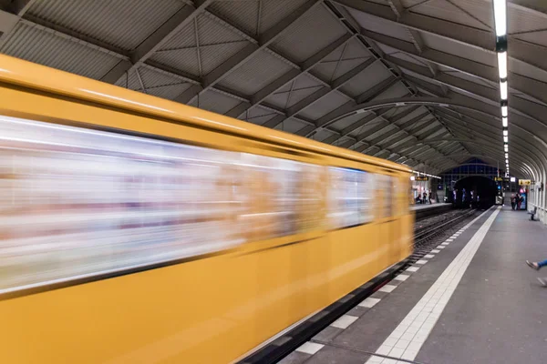 Berlin Niemcy Sierpnia 2017 Widok Stację Metra Bahn Berlinie Bulowstrasse — Zdjęcie stockowe