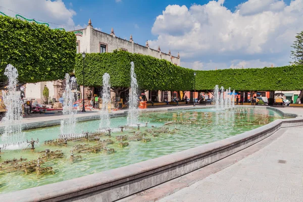 Queretaro Mexiko Oktober 2016 Brunnen Plaza Armas Queretaro Mexiko — Stockfoto