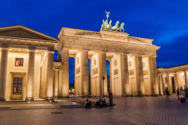 Berlín Alemania Septiembre 2017 Atardecer Brandenburger Tor Puerta Brandeburgo Berlín — Foto de Stock