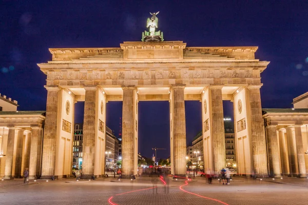 Berlin Germany September 2017 Dusk Brandenburger Tor Brandenburg Gate Berlin — Stock Photo, Image