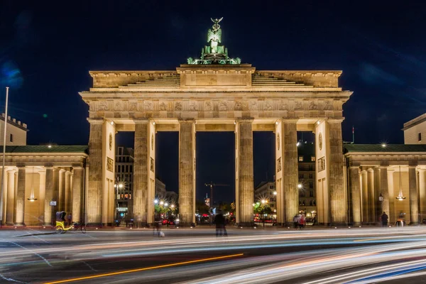 Berlin Germany September 2017 Dusk Brandenburger Tor Brandenburg Gate Berlin — Stock Photo, Image