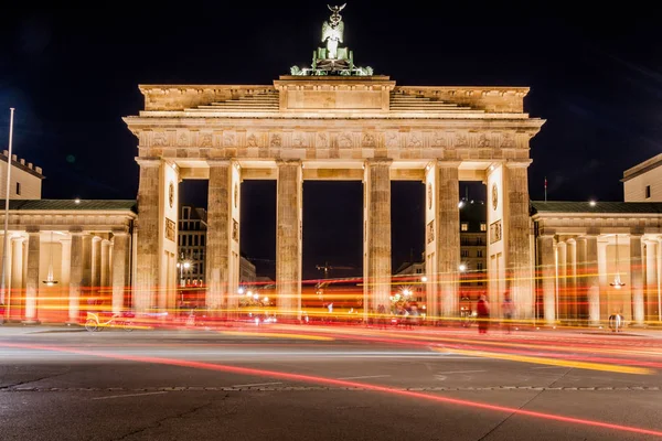 Atardecer Brandenburger Tor Puerta Brandeburgo Berlín Alemania — Foto de Stock