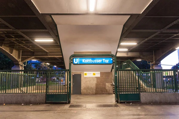 Berlín Alemania Septiembre 2017 Vista Estación Metro Berlín Kottbusser Tor — Foto de Stock