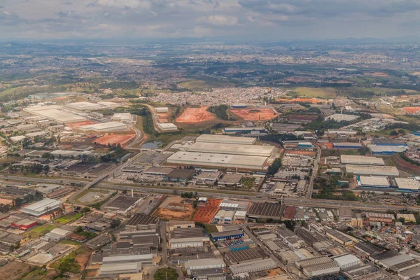 Veduta Aerea Della Periferia San Paolo Brasile — Foto Stock