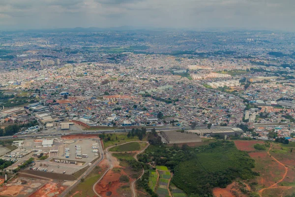 Luftaufnahme Der Vororte Von Sao Paulo Brasilien — Stockfoto