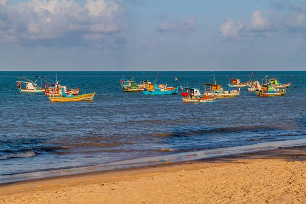 Joao Pessoa Brasil Octubre 2016 Barcos Playa Joao Pessoa Brasil — Foto de Stock