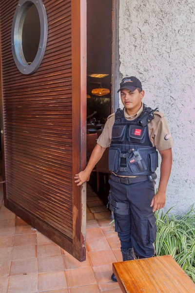 ジョアン ペソア ブラジル 10月 2016 ジョアン ペソアのレストランで警備員 ブラジル — ストック写真